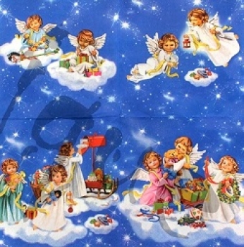 Serviette angels with toys