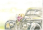 Preview: 3D Schnittbogen Hochzeit "Oldtimer"