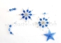 Preview: Girlande Sterne blau