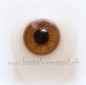 Preview: Kristallglas Puppenaugen 14mm hellbraun