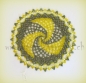 Preview: Deckeli "Spirale" braun/gold