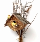 Preview: Vogelhaus am Ast mit gelben Vögel