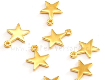 Stern Anhänger 11mm goldfarbig