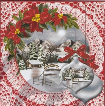 Preview: 3D Schnittbogen Winterlandschaft