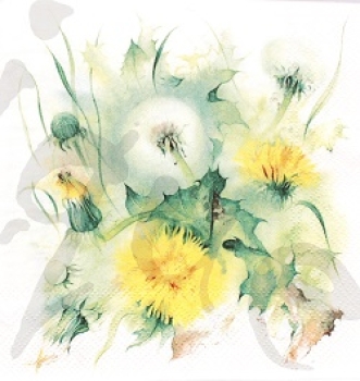 Serviette dandelion white