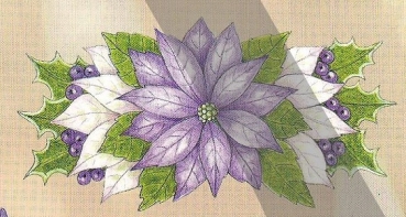 Preview: 3D Schnittbogen Kerze und Blume lila