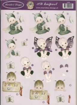 3D Schnittbogen kleiner Schmetterling