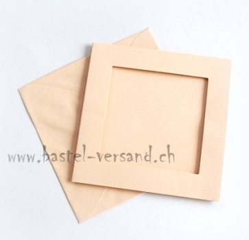 Dreifachkarte mit Couvert lachs