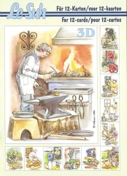 3D Schnittbogen Buch A5 Berufe