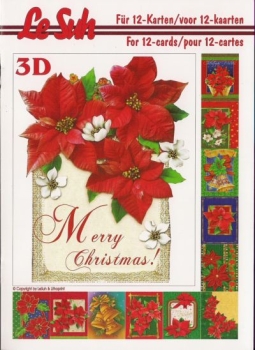 3D Schnittbogen Buch A5 Weihnachtssterne