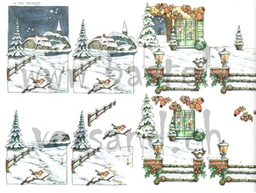 3D Schnittbogen Winterlandschaft