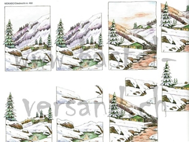 3D Schnittbogen Winterlandschaft