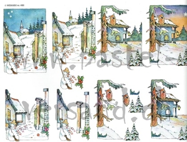 3D Schnittbogen Winterlandschaft