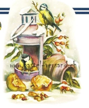 Preview: 3D Schnittbogen Meisen bei Laternen