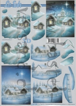 3D Schnittbogen Winter (blau)