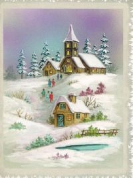 Preview: 3D Schnittbogen Kirche im Winter