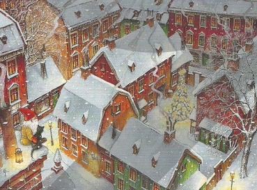 Preview: 3D Schnittbogen verschneites Dorf