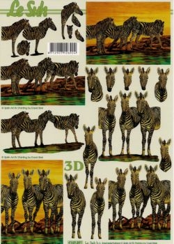 3D Schnittbogen Zebras