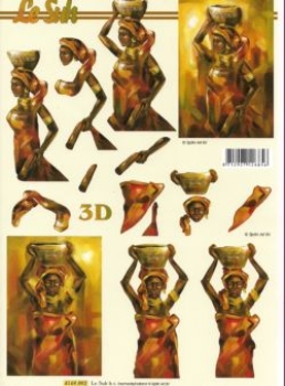 3D Schnittbogen Afrikafrauen