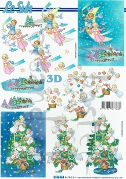 3D Schnittbogen Kinder im Mond / Engelkinder