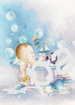 Preview: 3D Schnittbogen Giraffe und Badewanne