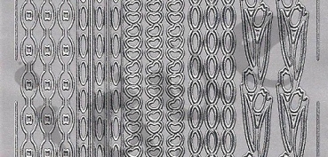 Preview: Sticker Linien (6501) silber