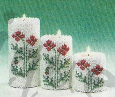 Kerzenhalter mit Monblumen