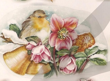 Preview: 3D Stanzbogen Rotkehlchen