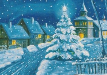 Preview: 3D Schnittbogen Dorf im Winter