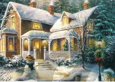 Preview: 3D Schnittbogen Haus im Winter