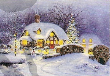 Preview: 3D Schnittbogen Haus im Winter