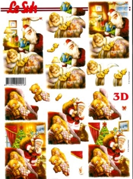 3D Schnittbogen Weihnachtsmann