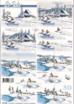 3D Schnittbogen Winterlandschaft