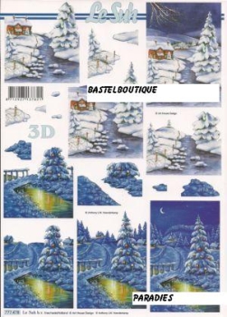 3D Schnittbogen Winterabend