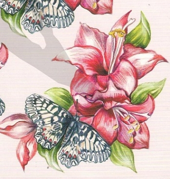 Preview: 3D Schnittbogen Blumen mit Schmetterling