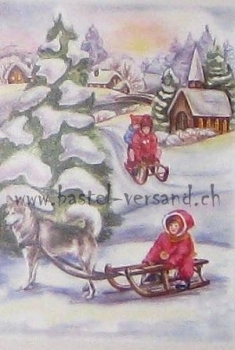 Preview: 3D Schnittbogen Hundeschlitten