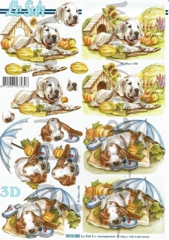 3D Schnittbogen Welpe im Garten