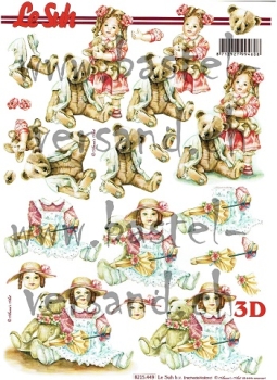 3D Schnittbogen Puppe mit Bär