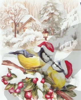 Preview: 3D Schnittbogen Meisli und Rotkehlchen