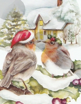 Preview: 3D Schnittbogen Meisli und Rotkehlchen