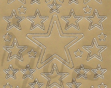 Preview: Sticker Sterne (856) gold