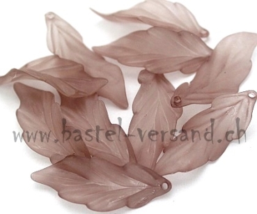Acryl Anhänger Blatt 38mm grau