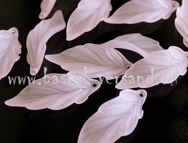 Acryl Anhänger Blatt 38mm rosa
