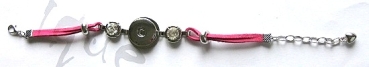 Armband für Click Buttons 20cm pink