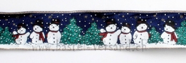 Dekoband 4cm Schneemänner