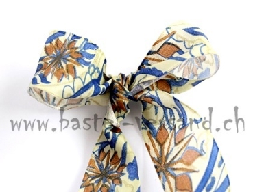 Dekoband 4cm Weihnachtsstern blau