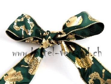 Dekoband Blätter gold