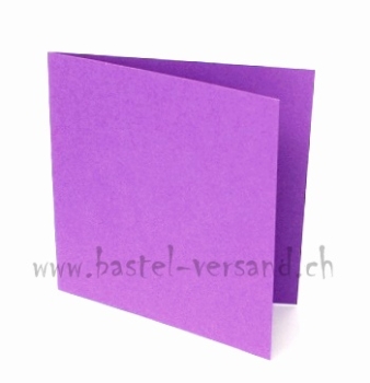 Doppelkarte mit Einlageblatt violett und Couvert weiss
