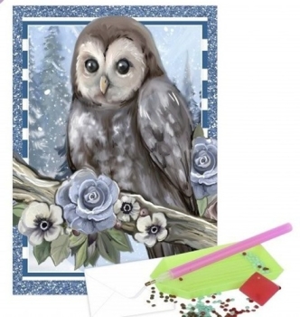 Diamond Card A6 Eule