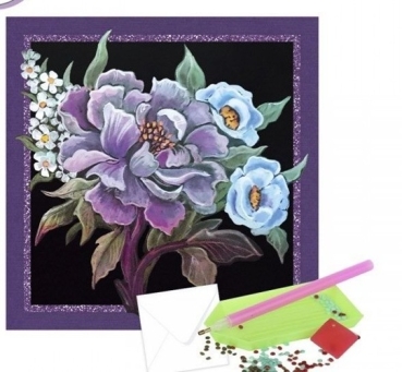 Diamond Card 15 x 15cm Blumen